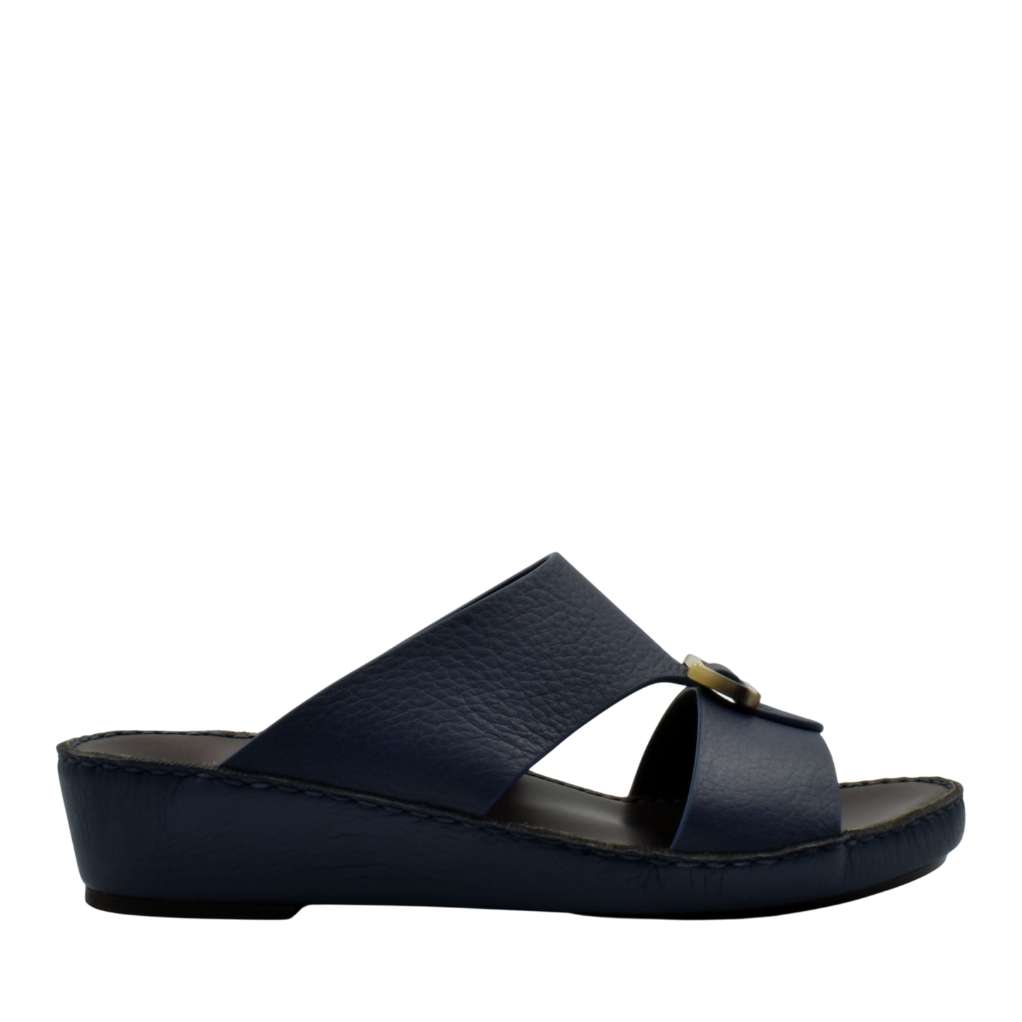 Black premium Deercalf footwear slide sandal with cushioned sole and open toe design
