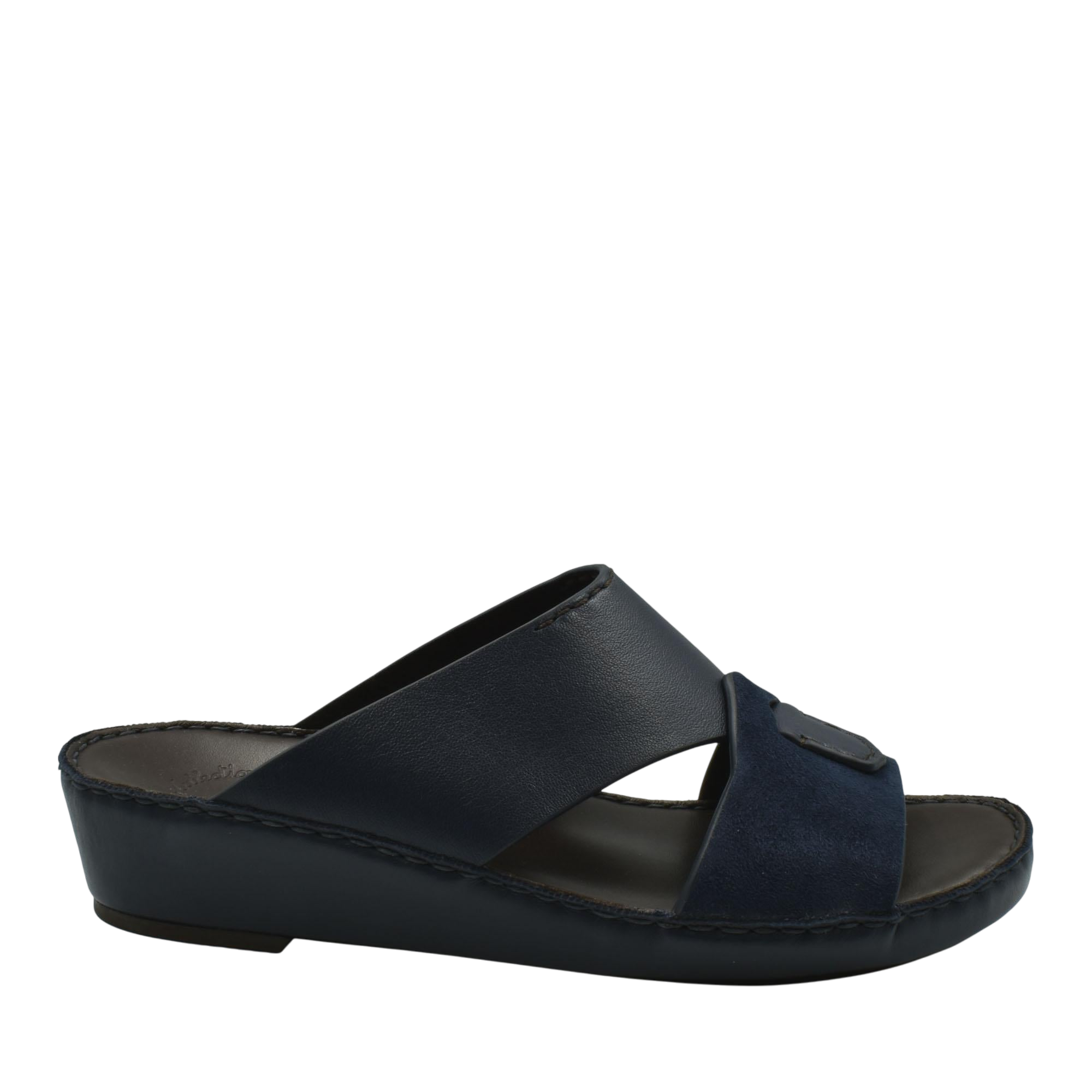 Black slip-on sandal from private collection made with premium Nappa leather shoes material