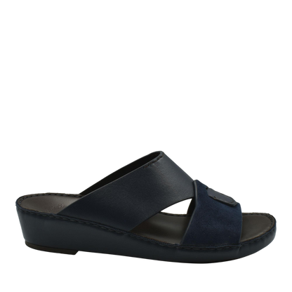 Black slip-on sandal from private collection made with premium Nappa leather shoes material