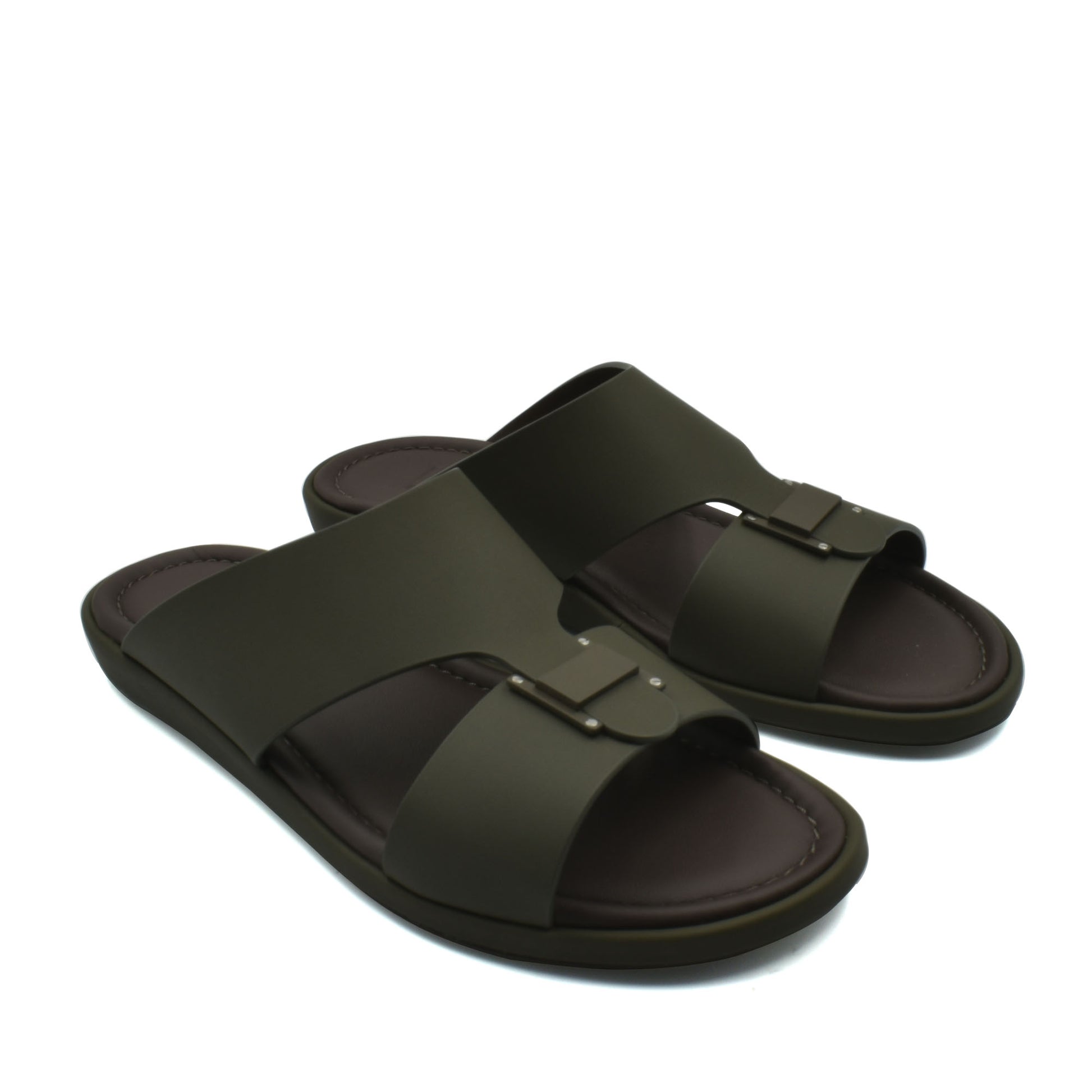 Brown slip-on sandals from Private collection prestige casual footwear with adjustable straps