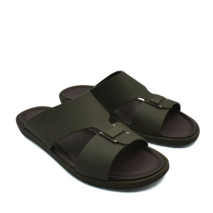 Brown slip-on sandals from Private collection prestige casual footwear with adjustable straps