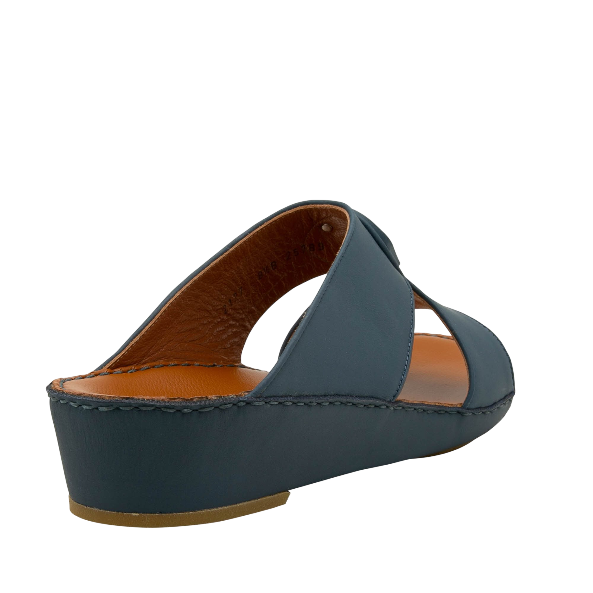 Dark blue Peninsula Taglio sandals with wedge heel and open toe design for comfortable wear