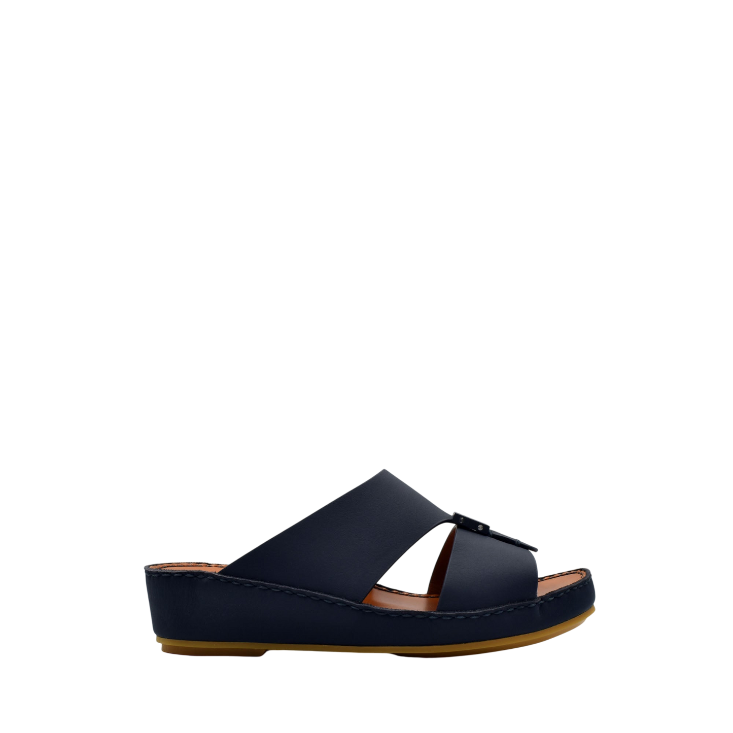 Private rubbercalf kids sandal in black with adjustable strap and cushioned sole for comfort