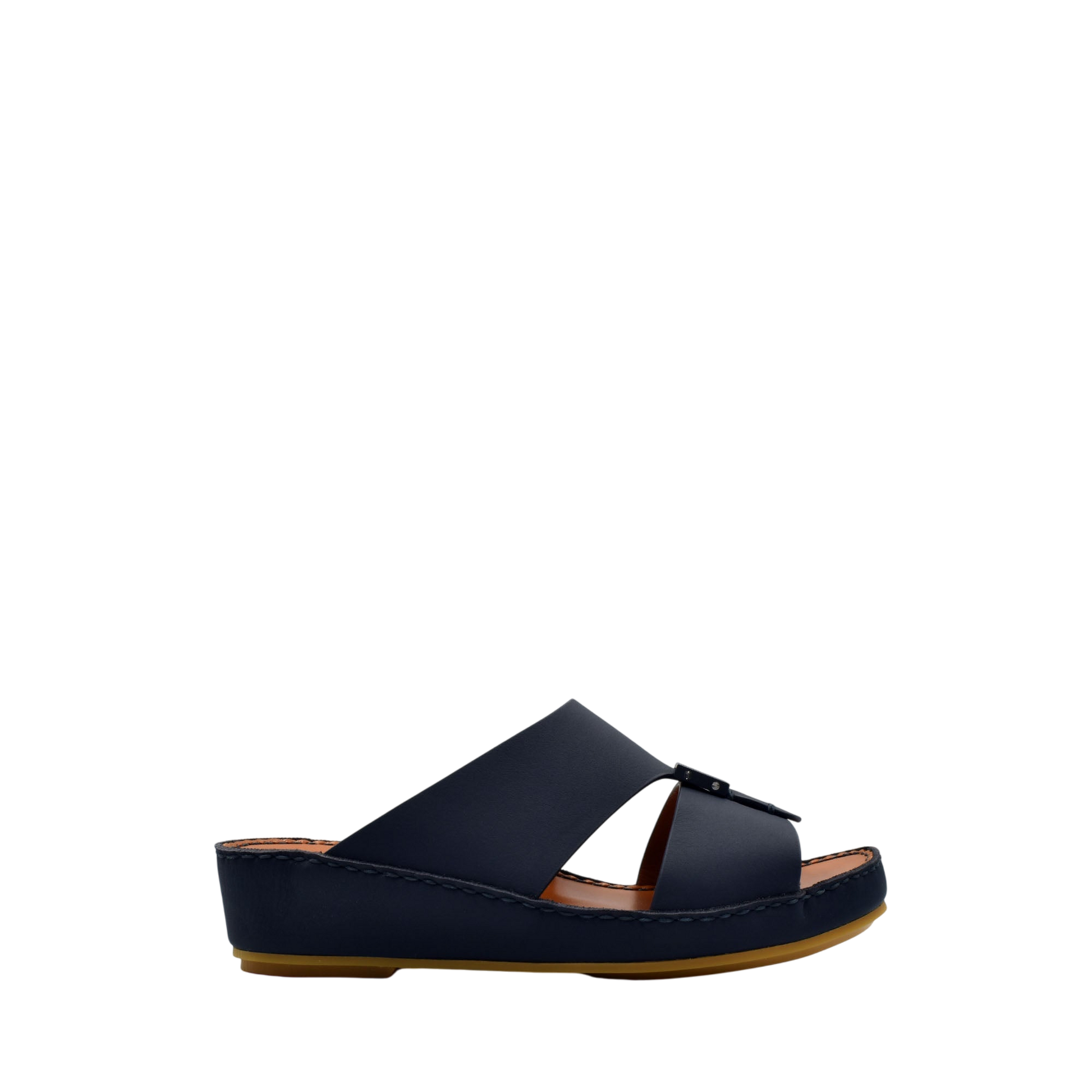 Private rubbercalf kids sandal in black with adjustable strap and cushioned sole for comfort