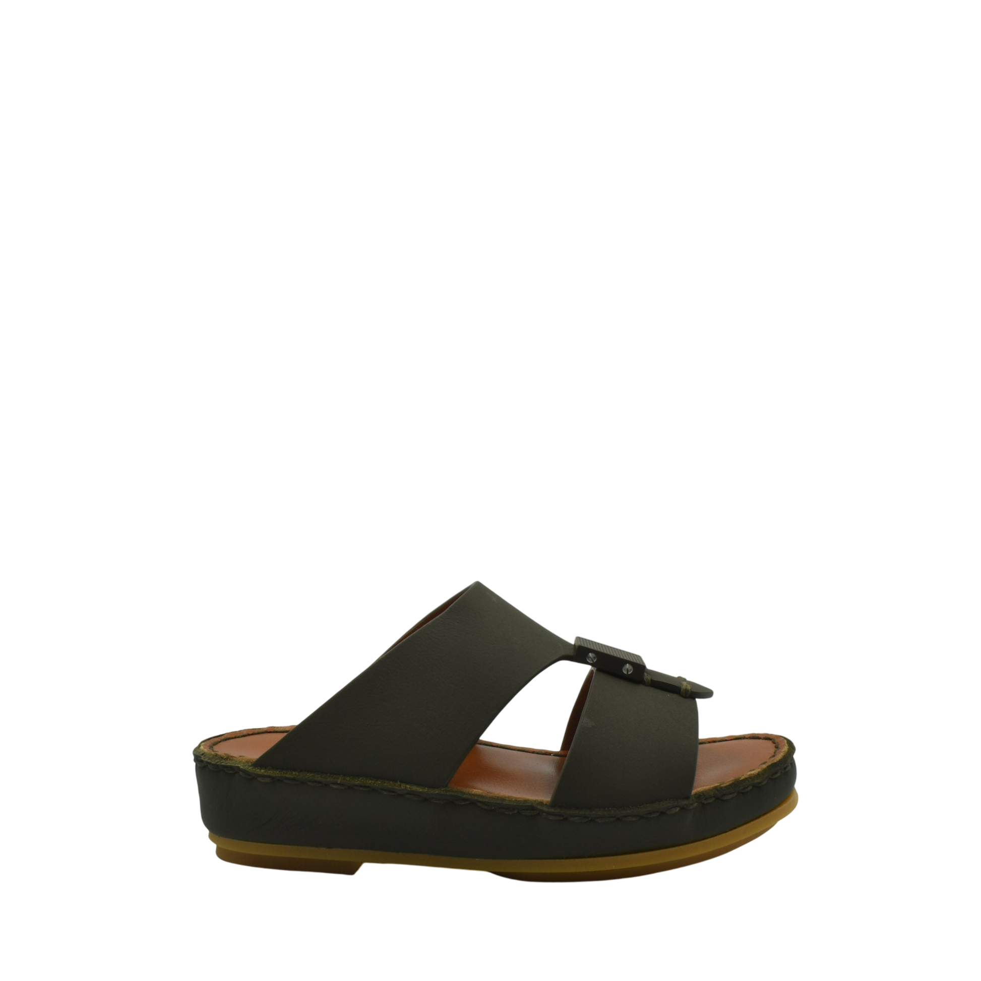 Black Private rubbercalf kids sandal with adjustable straps and cushioned sole for comfort
