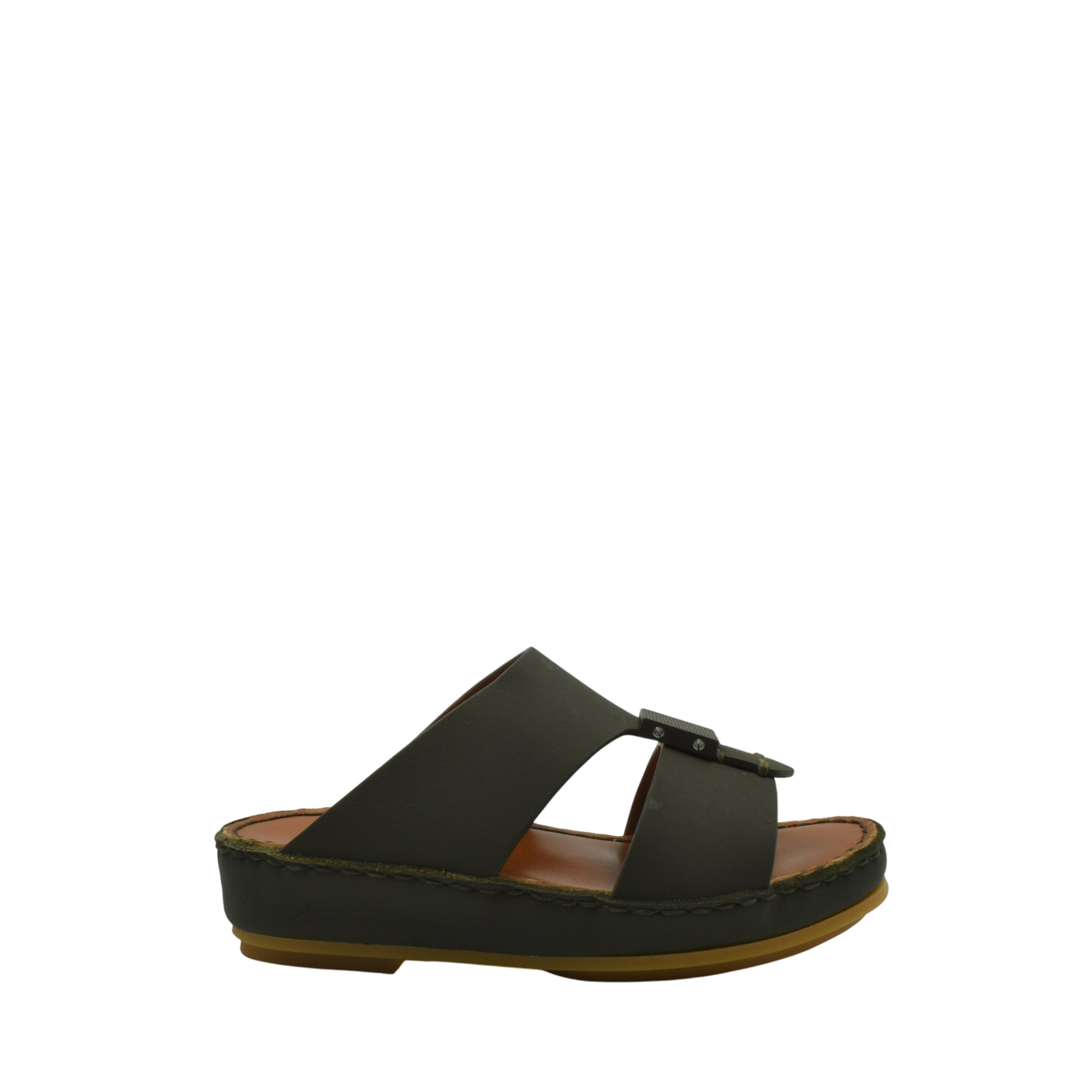 Black Private rubbercalf kids sandal with adjustable straps and cushioned sole for comfort