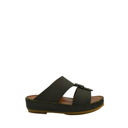 Black Private rubbercalf kids sandal with adjustable straps and cushioned sole for comfort