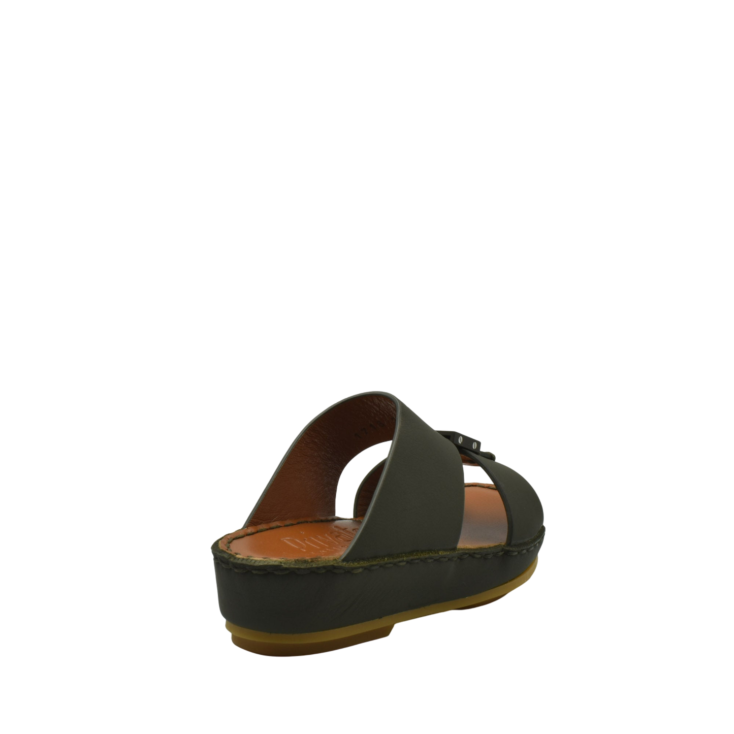 Black Private rubbercalf kids sandal with open toe and adjustable strap from Private collection