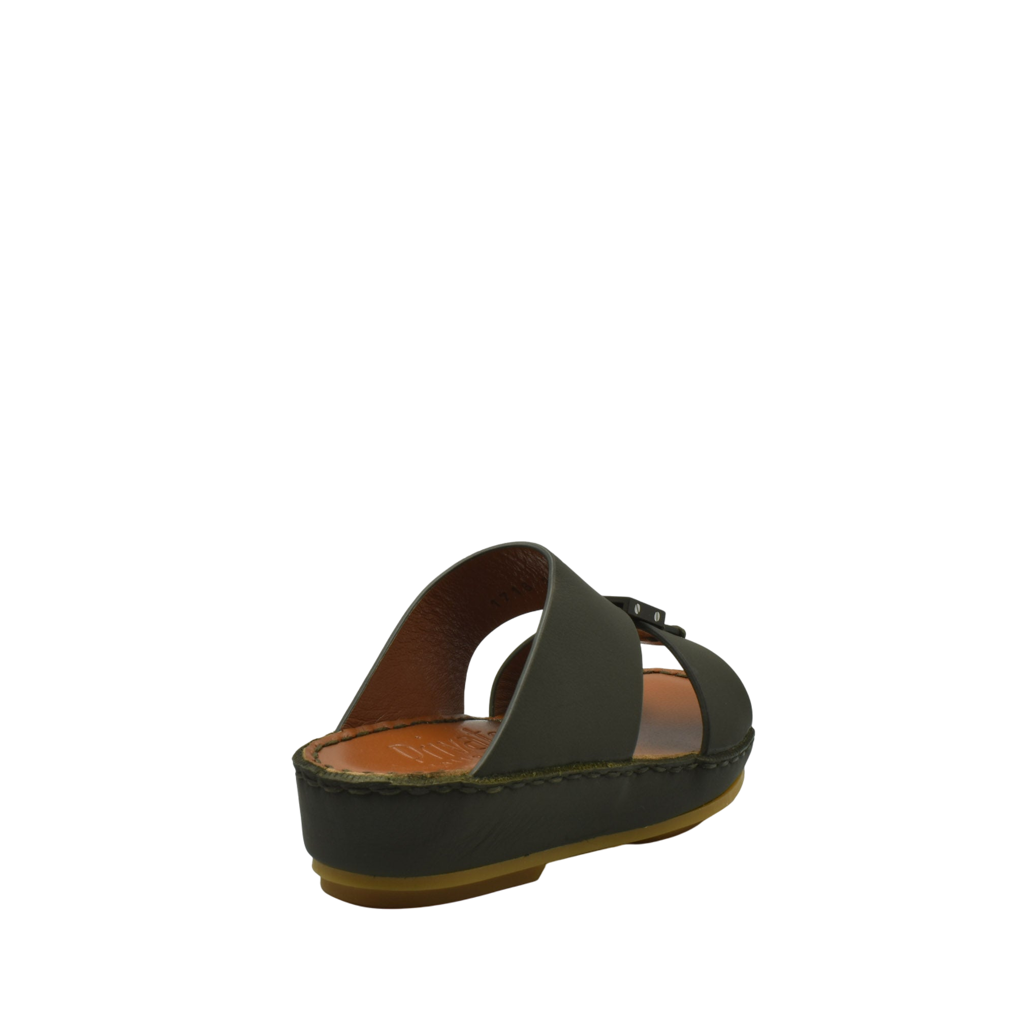 Black Private rubbercalf kids sandal with open toe and adjustable strap from Private collection