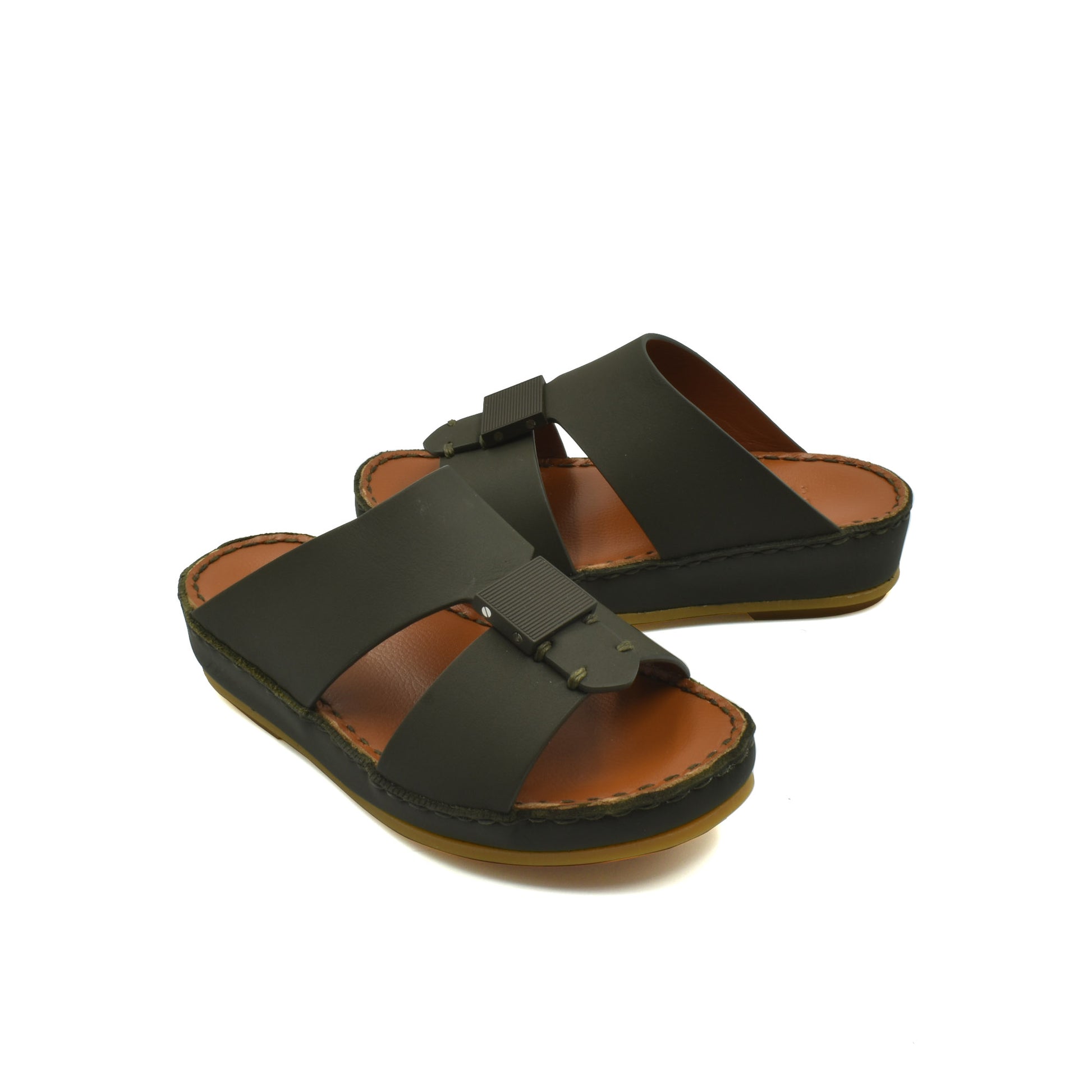 Private rubbercalf kids sandal in black with adjustable straps and cushioned sole for comfort