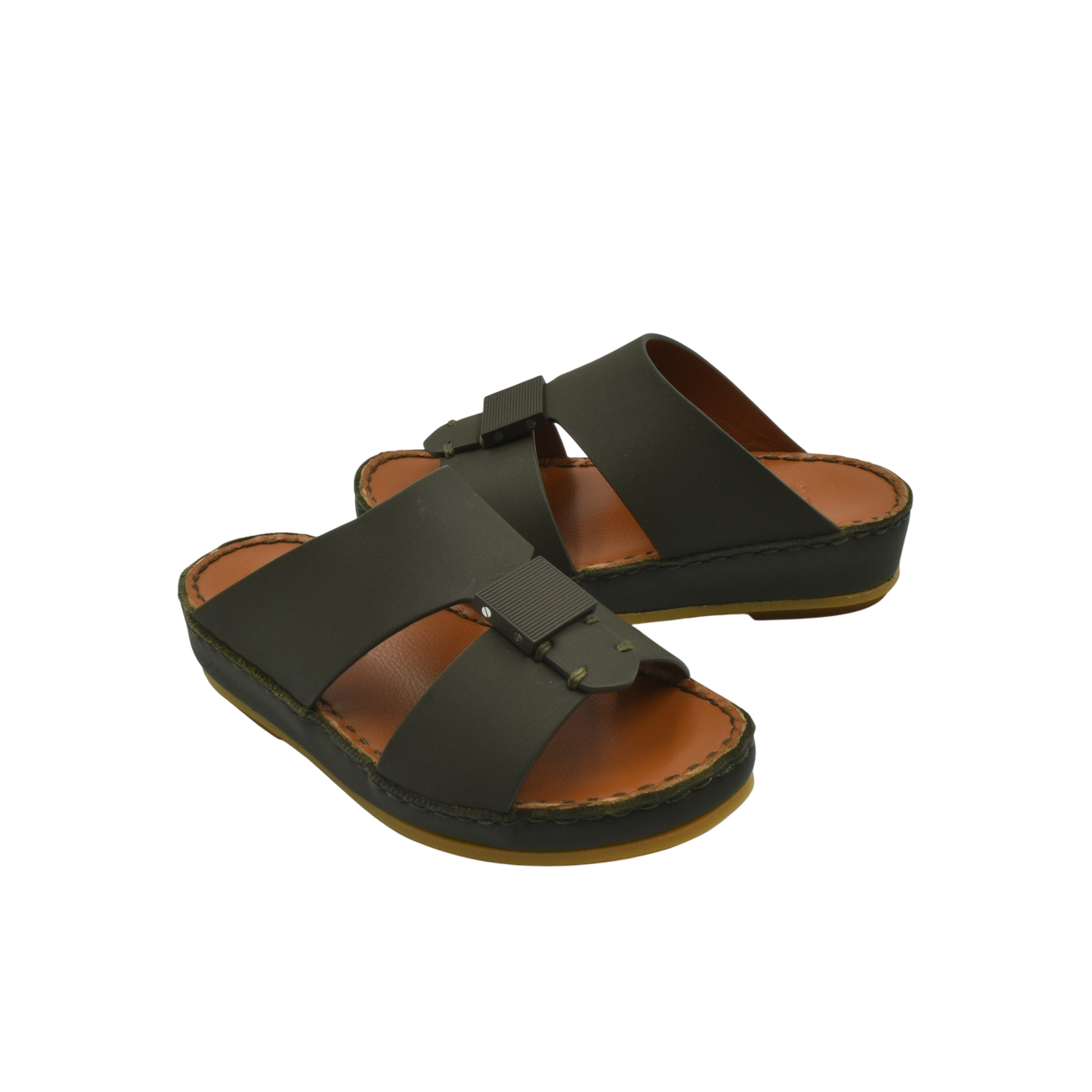 Private rubbercalf kids sandal in black with adjustable straps and cushioned sole for comfort