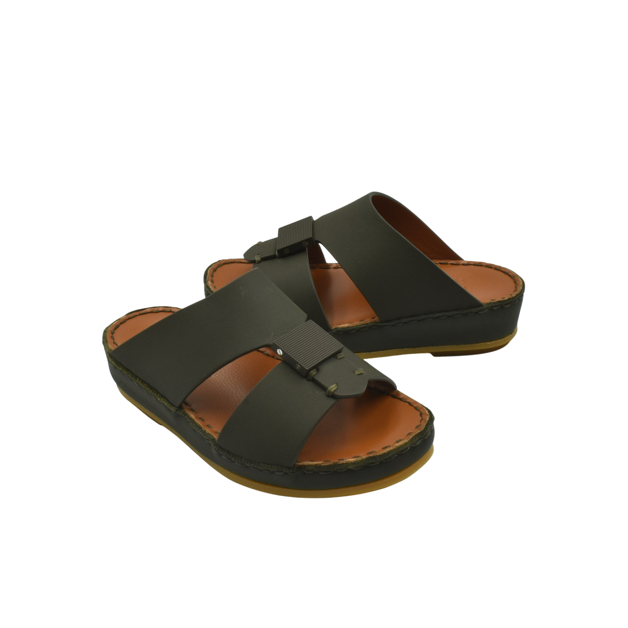 Private rubbercalf kids sandal in black with adjustable straps and cushioned sole for comfort