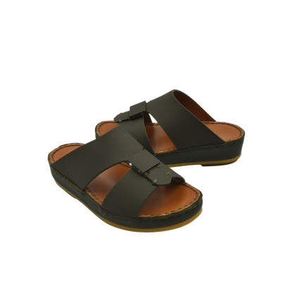 Private rubbercalf kids sandal in black with adjustable straps and cushioned sole for comfort