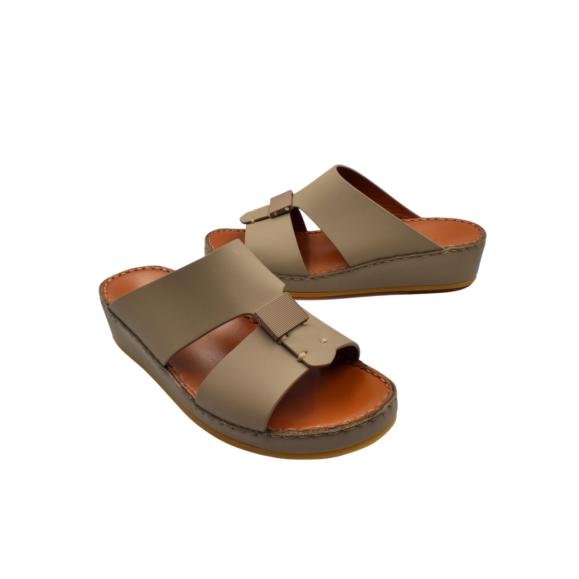 Private rubbercalf kids sandal in brown with adjustable straps and cushioned sole for comfort