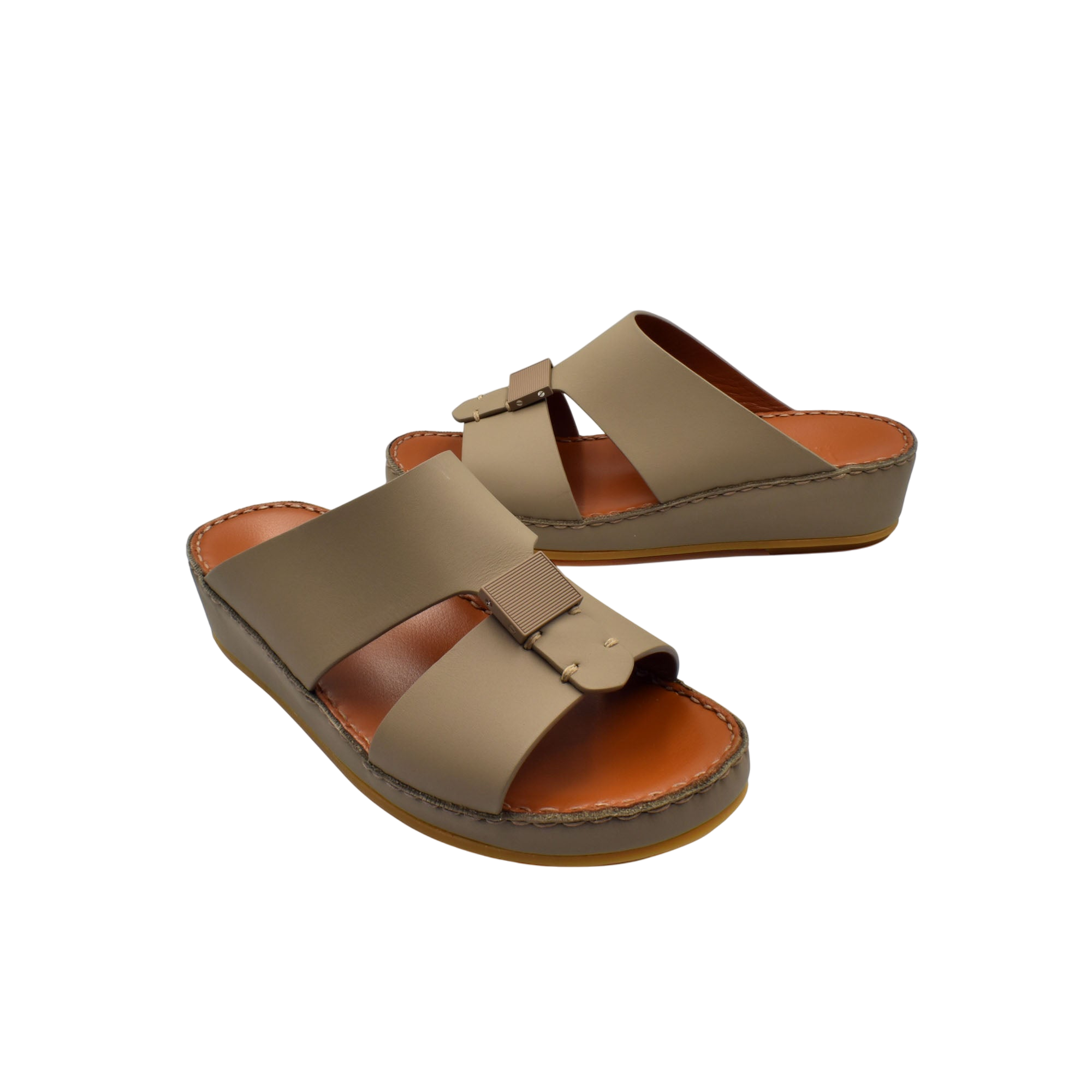 Private rubbercalf kids sandal in brown with adjustable straps and cushioned sole for comfort