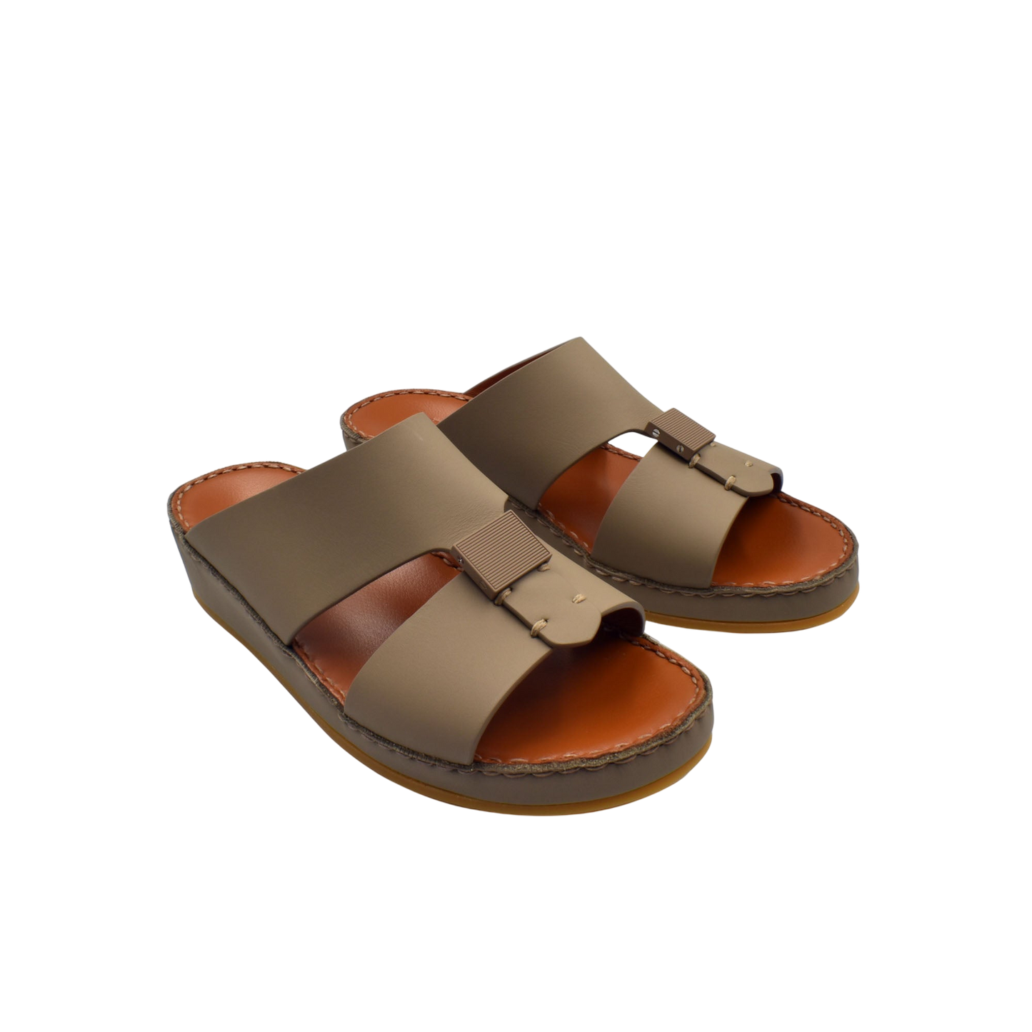 Private rubbercalf kids sandal in brown with adjustable buckle and cushioned sole for comfort