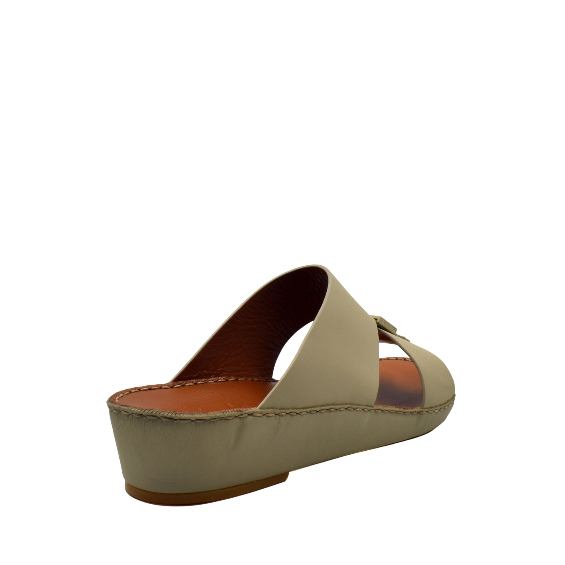 Beige Quadratura Gomato sandals with cushioned sole and open toe design from Private collection