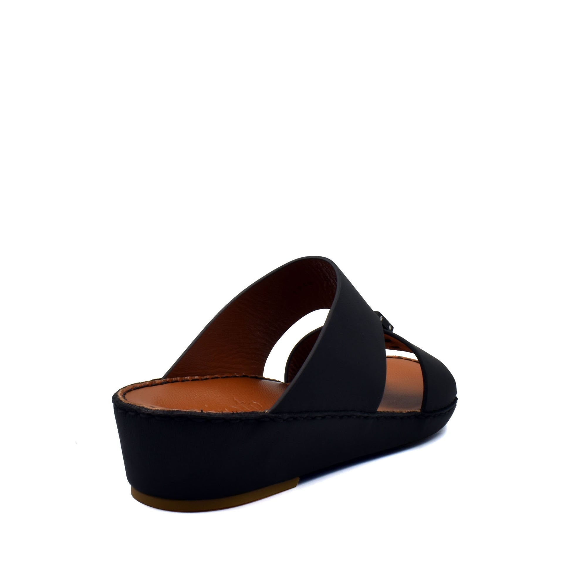 Black Quadratura Gomato sandals with open toe and cushioned sole from Private Collection