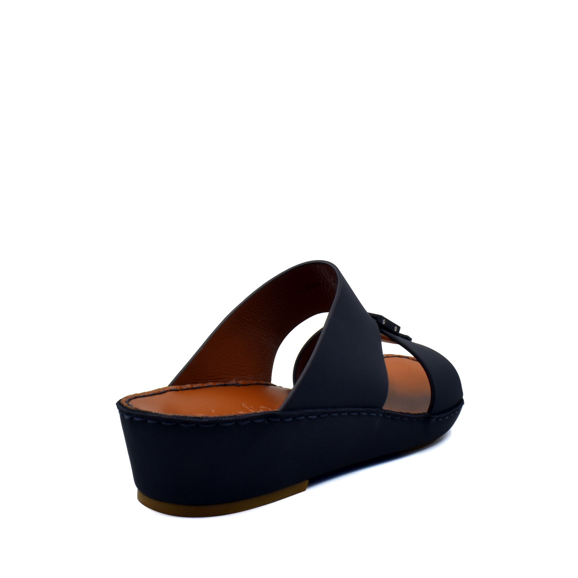 Black Quadratura Gomato sandals with wedge sole and open toe design from Private collection