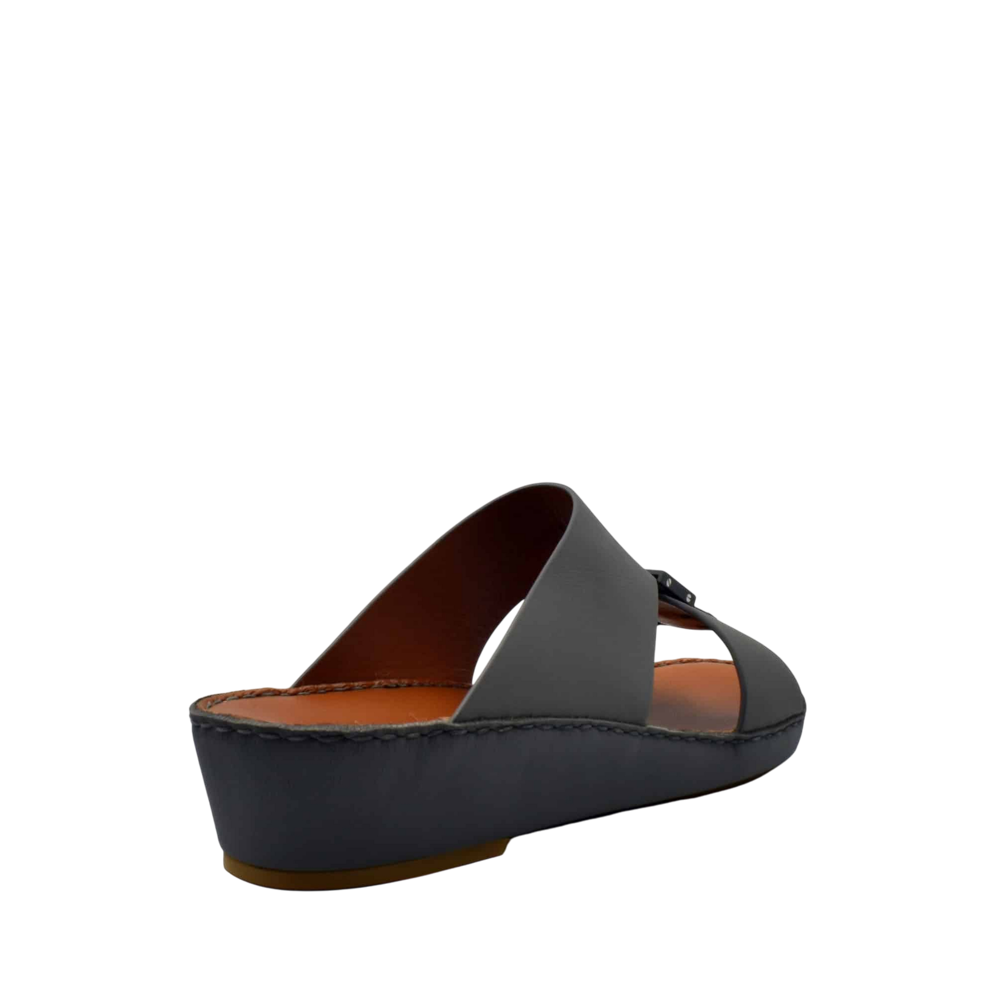 Black Quadratura Gomato sandals with wedge heel and wide leather straps from Private collection