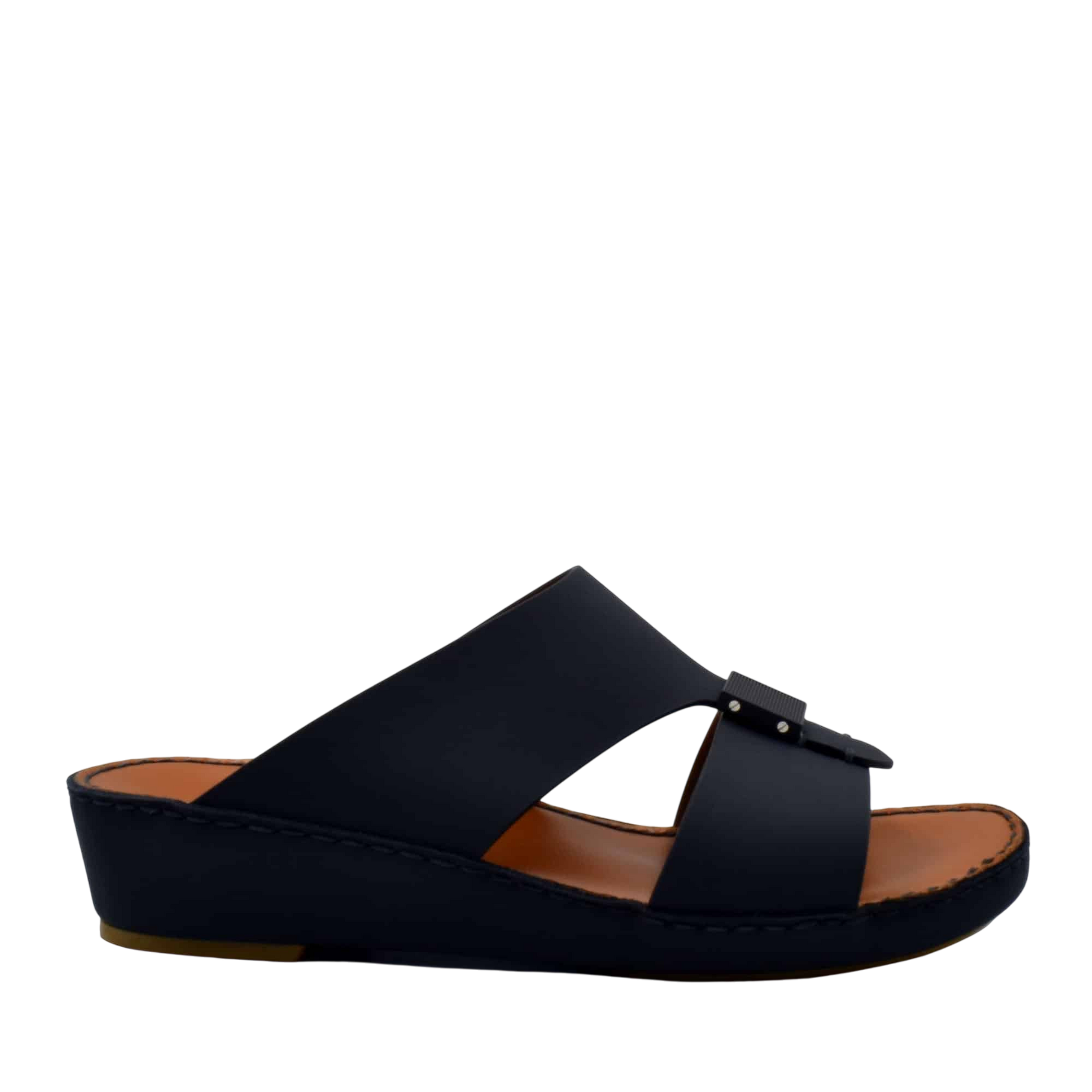 Black Quadratura Gomato sandals with cushioned footbed and adjustable strap from Private collection