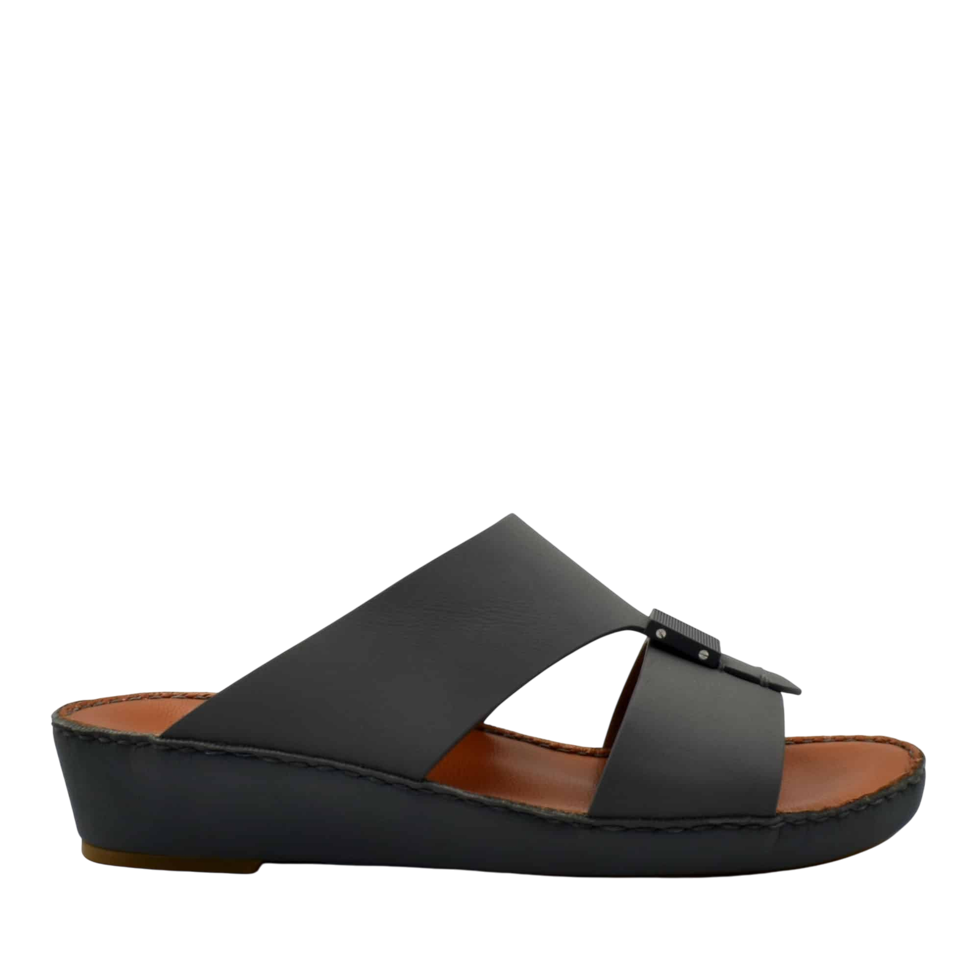 Black Quadratura Gomato sandals with adjustable strap and cushioned sole from Private Collection