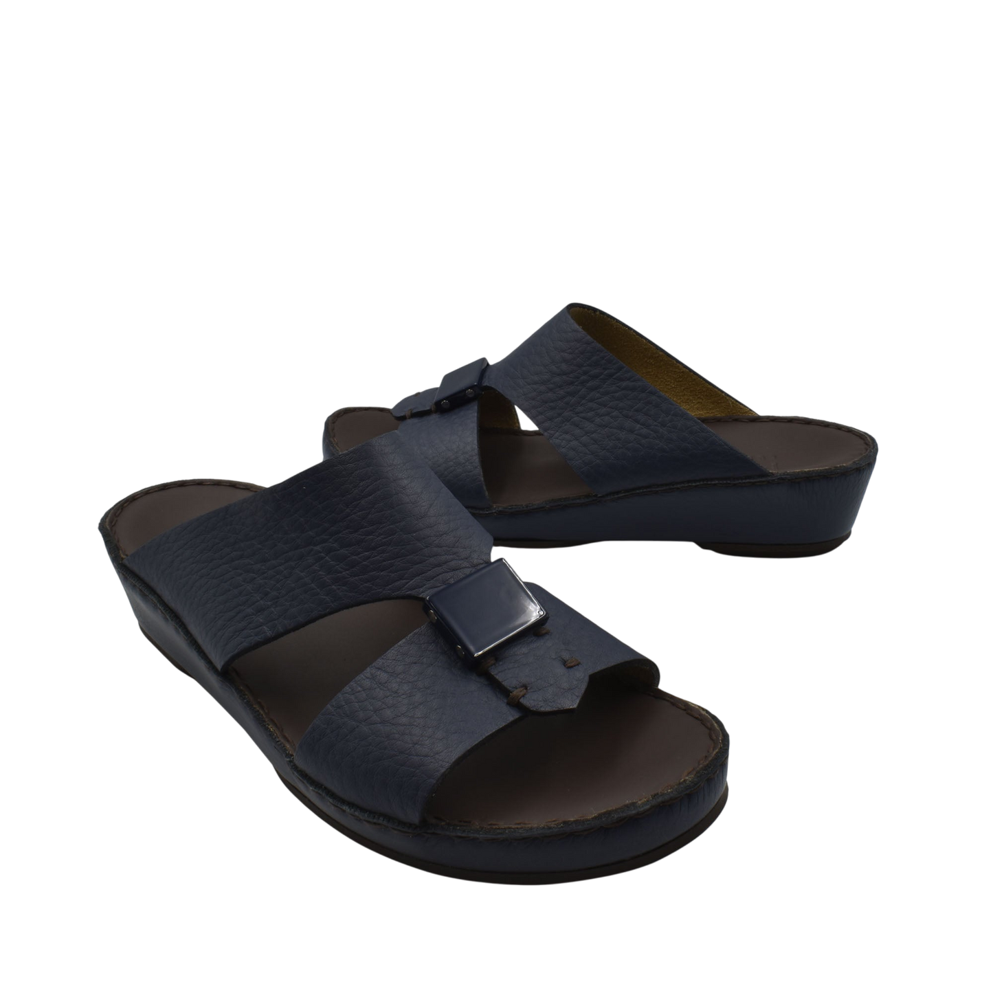 Black Quadratura Isola Lustre sandals with two wide straps and a small heel from Private Collection