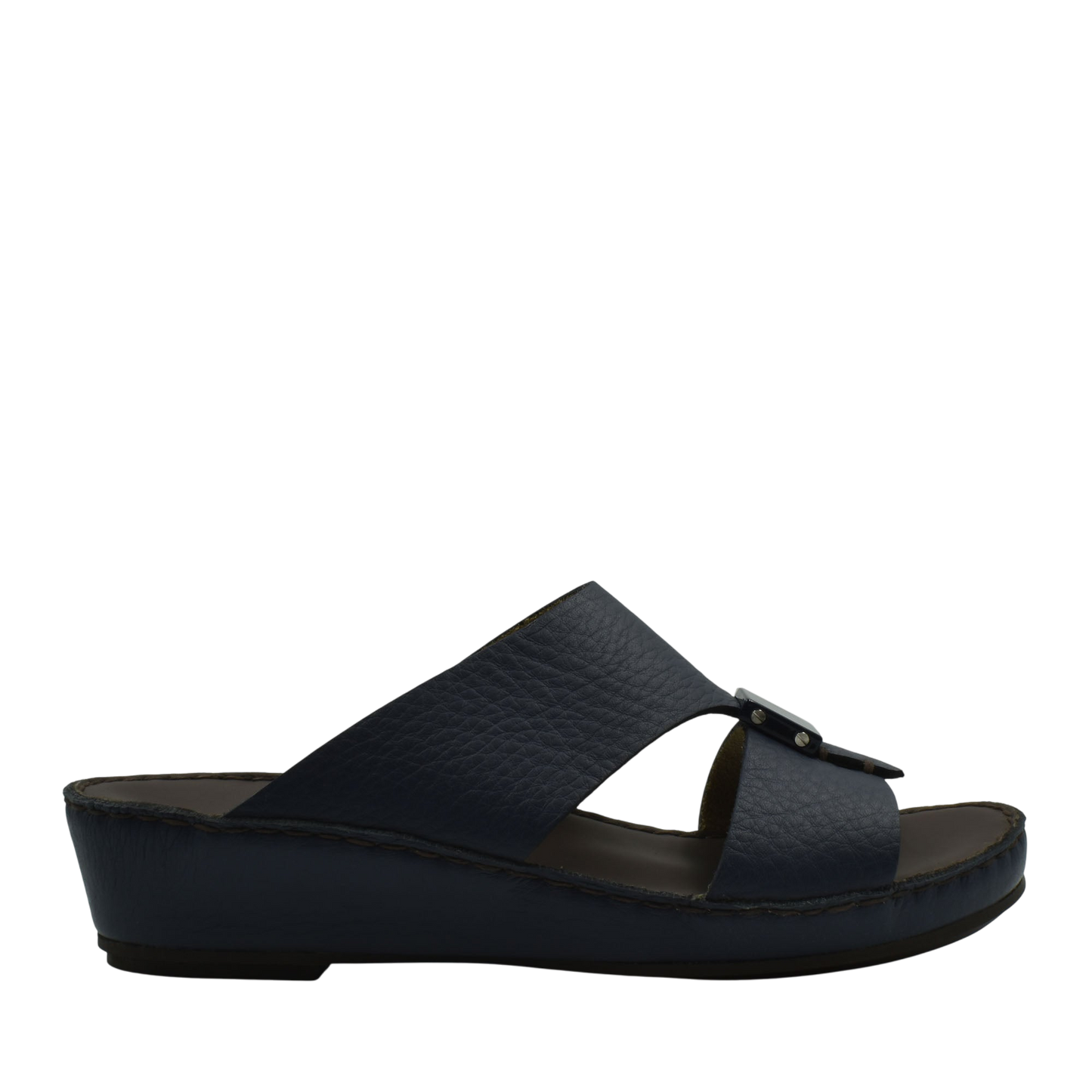 Black Quadratura Isola Lustre sandals with leather straps and low wedge heel from Private collection