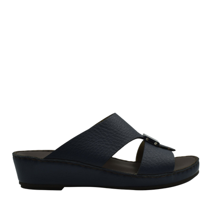 Black Quadratura Isola Lustre sandals with leather straps and low wedge heel from Private collection