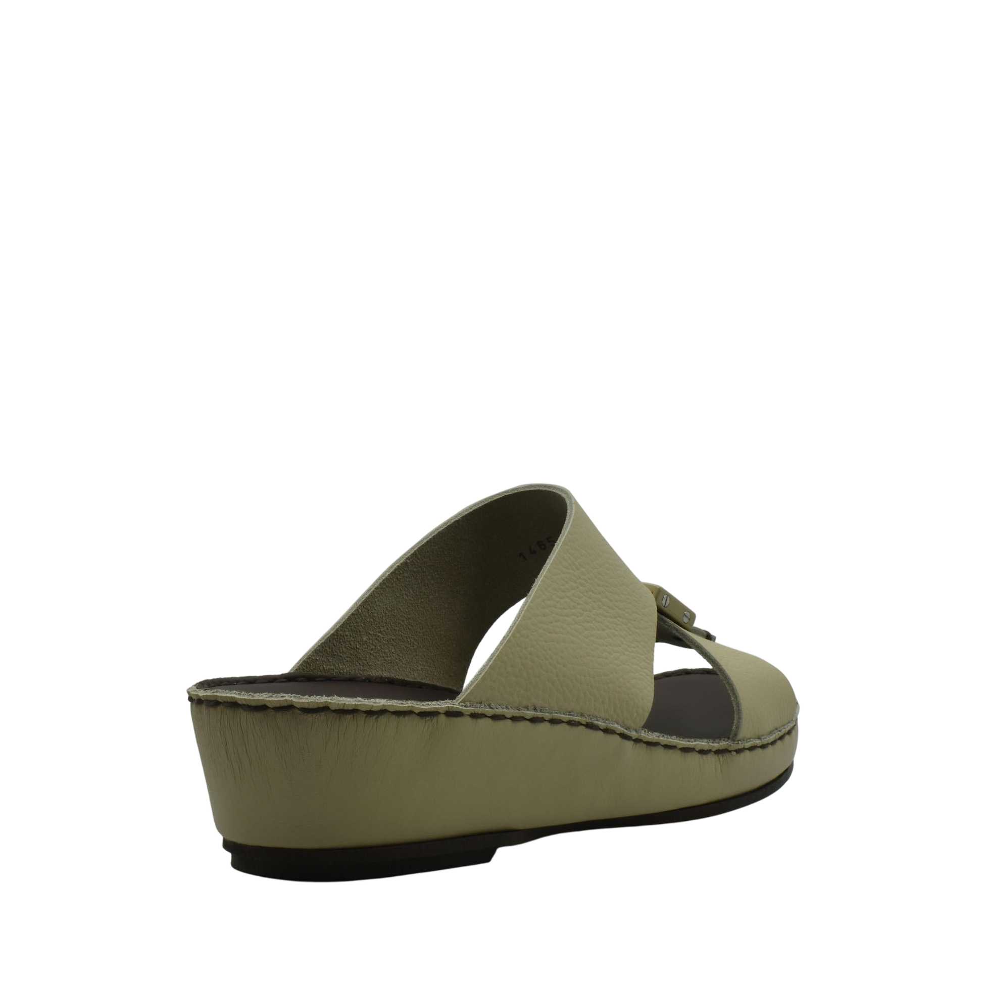 Beige Quadratura Isola Lustre sandals with wedge sole and leather upper from Private collection