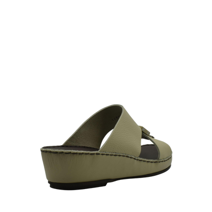 Beige Quadratura Isola Lustre sandals with wedge sole and leather upper from Private collection