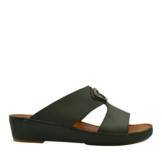 Black Rubbercalf contrast shoes slip-on wedge sandals with open toe and cutout design