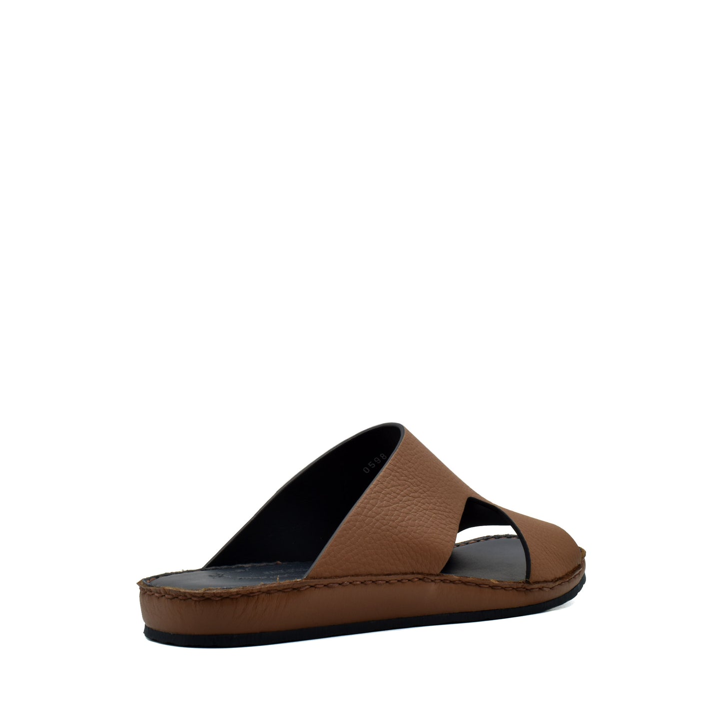 Private Collection brown Western leather sandals with open toe and cushioned sole for comfort