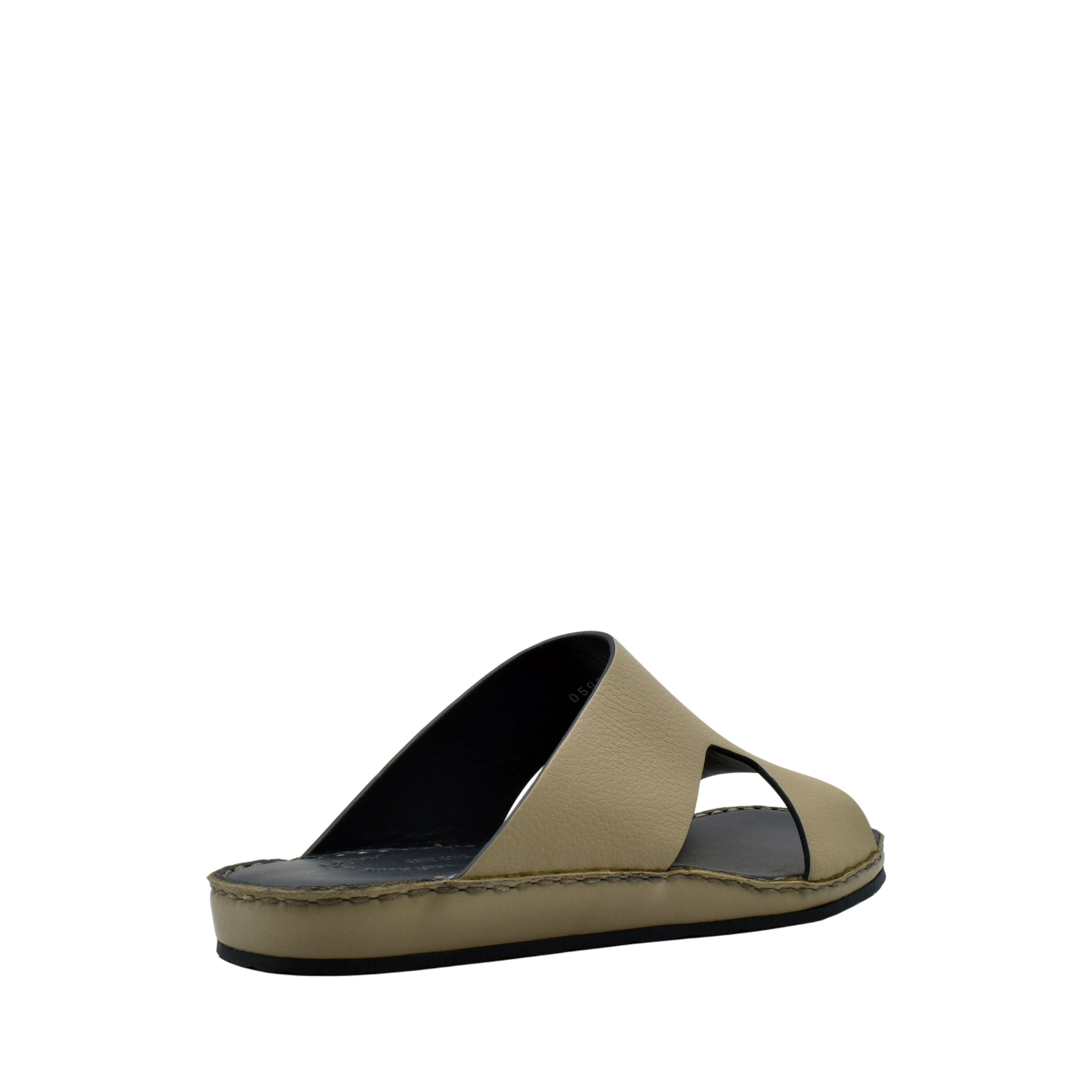 Private Collection beige Western leather sandals with open toe and cushioned sole
