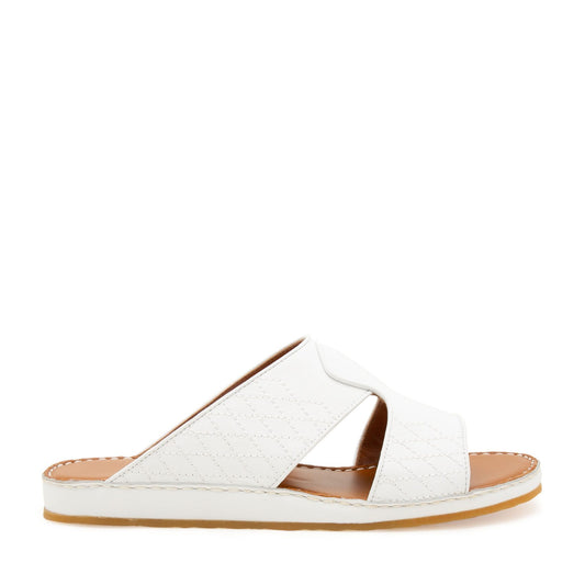 White western sandals leather slip-on with stitched detailing and cushioned sole