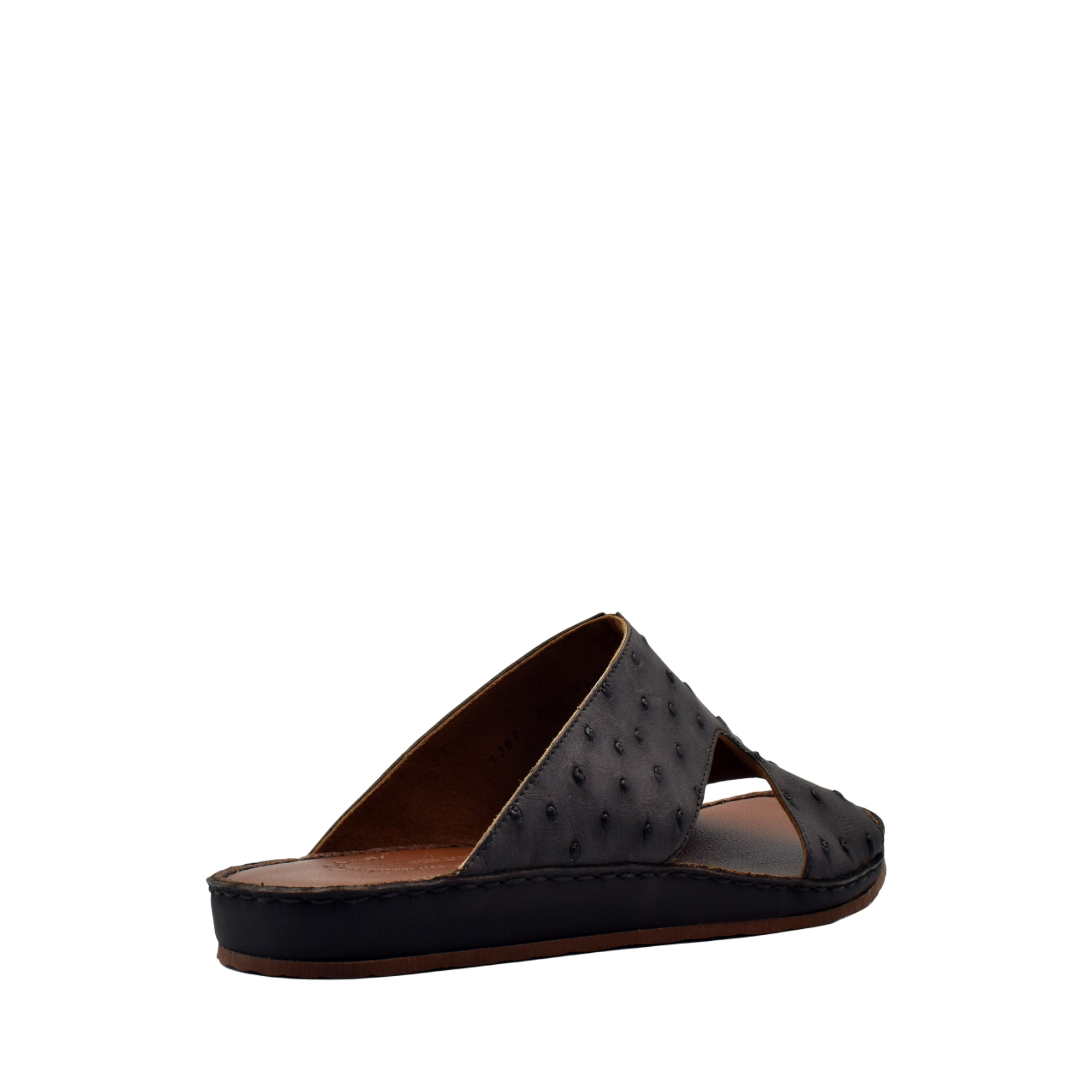 Black western style edredon shoes with open design and textured leather from Private Collection