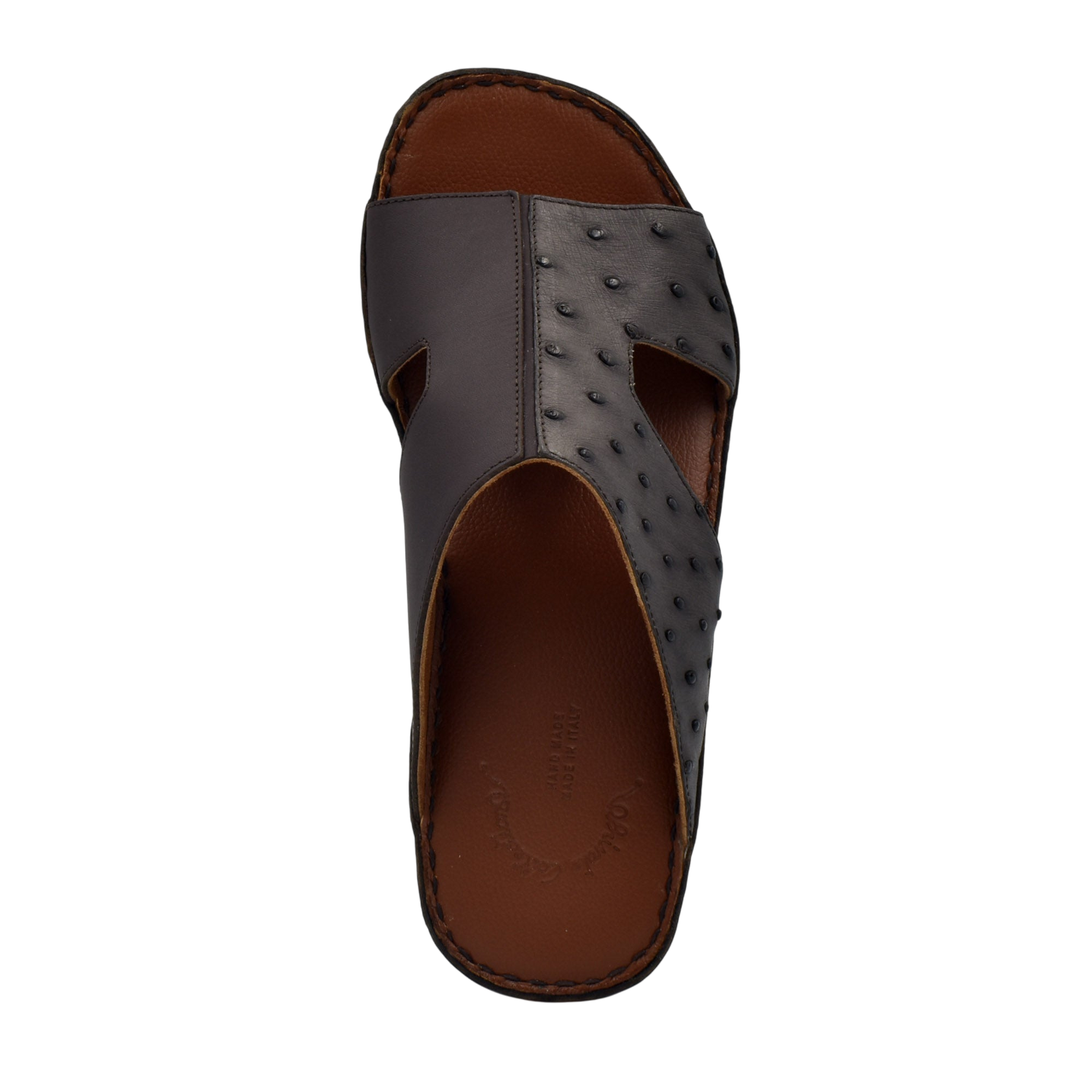 Private Collection brown western style edredon shoes with textured leather upper and open toe design