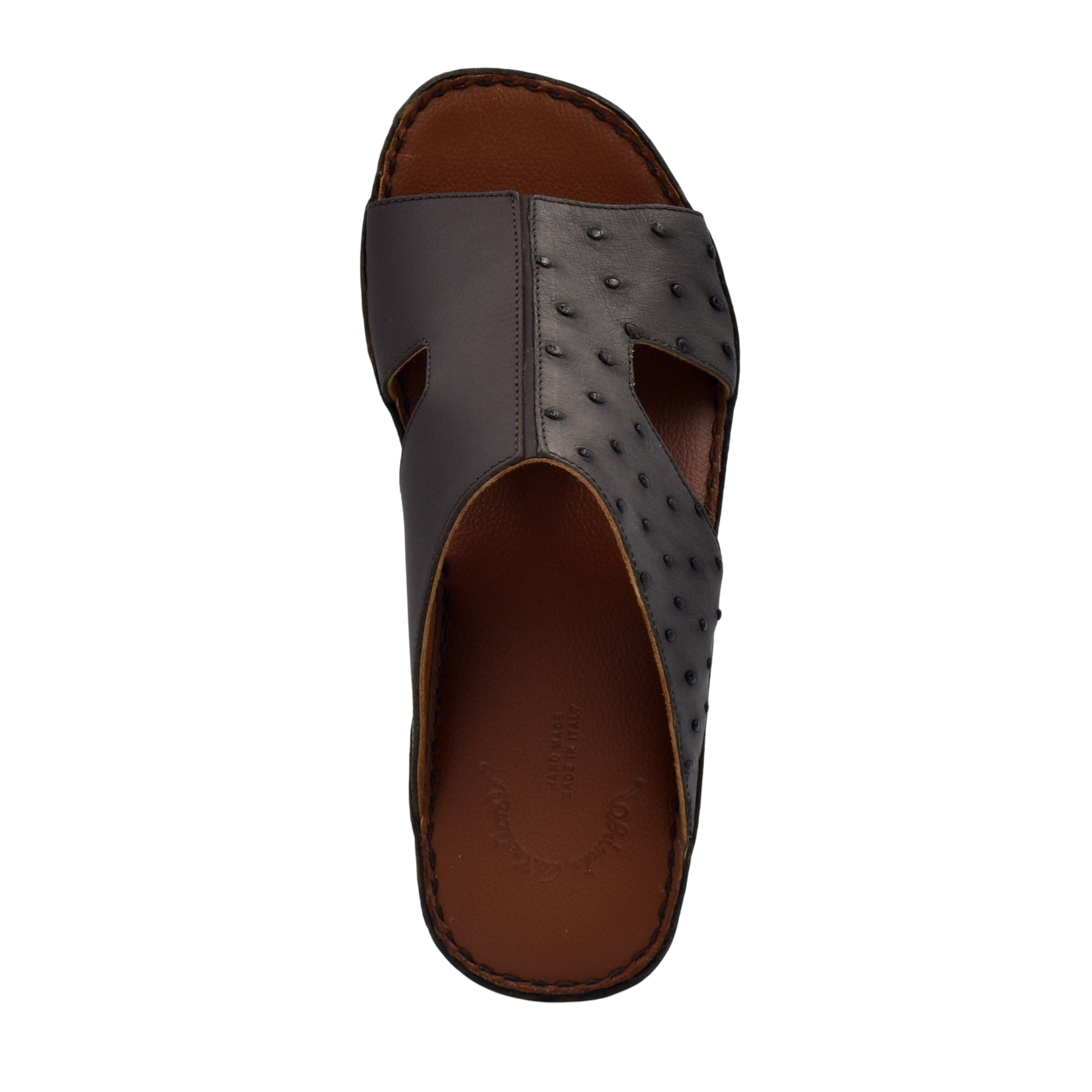 Private Collection brown western style edredon shoes with textured leather upper and open toe design