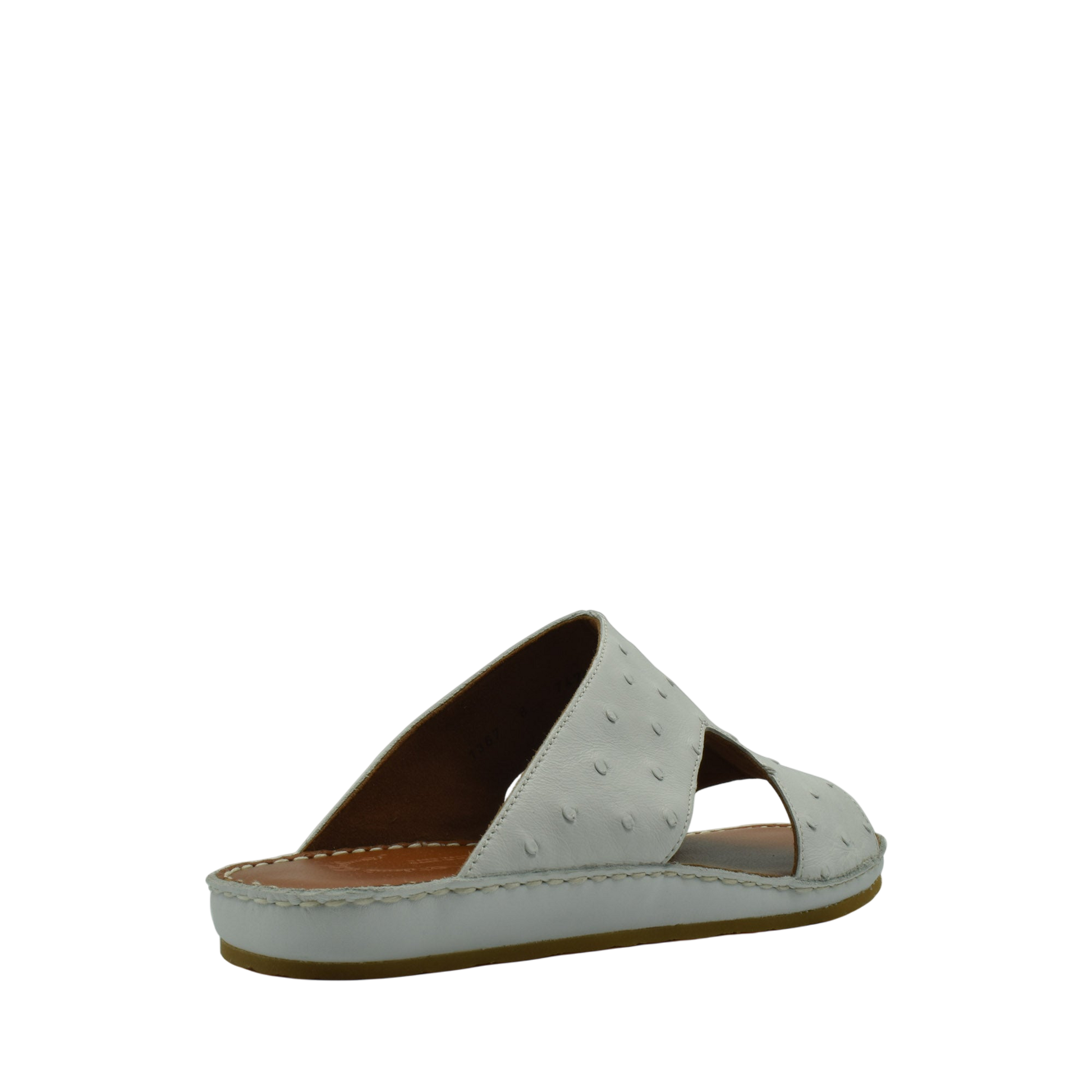 White western style edredon shoes slide sandal with textured upper and flat sole