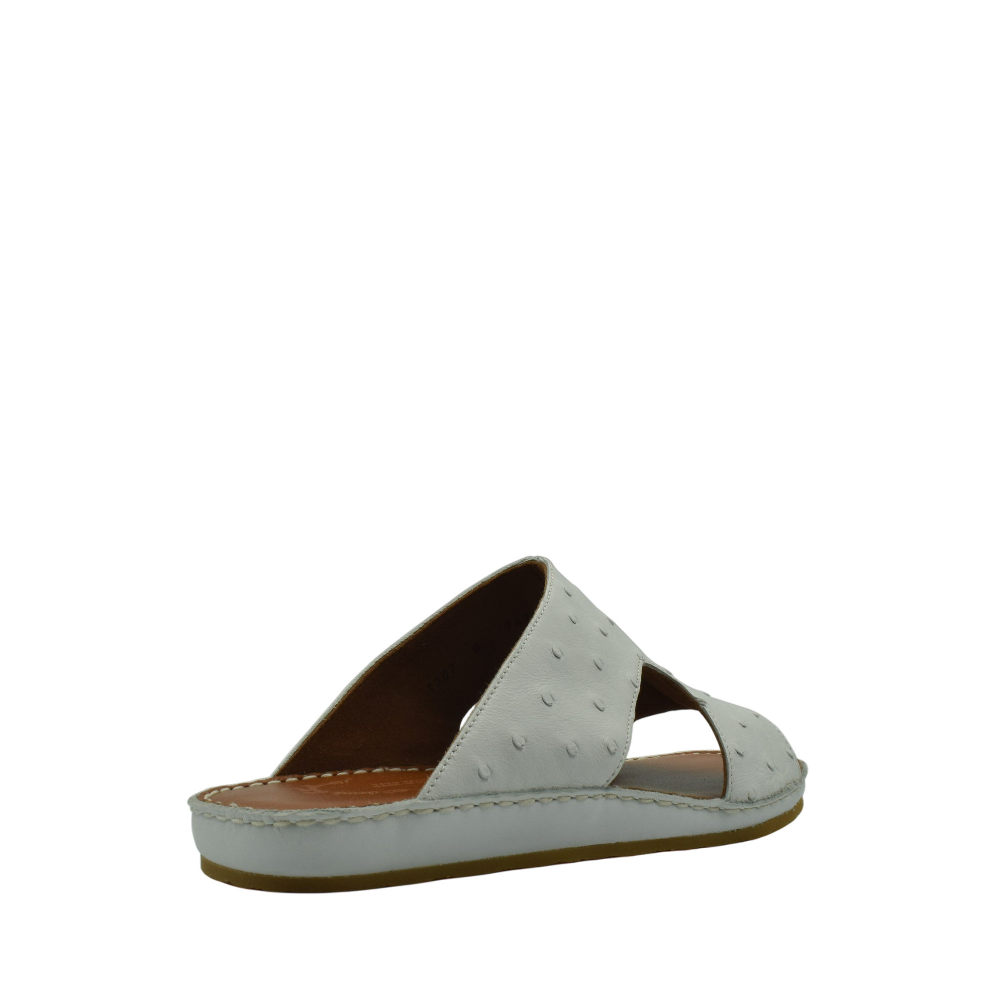 White western style edredon shoes slide sandal with textured upper and flat sole