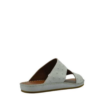 White western style edredon shoes slide sandal with textured upper and flat sole