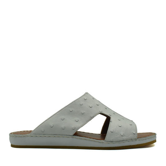 White western style edredon shoes slide sandal with textured upper and flat sole from Private Collection
