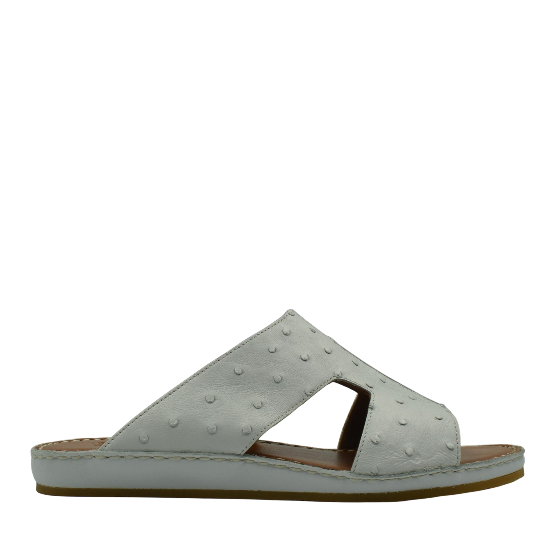 White western style edredon shoes slide sandal with textured upper and flat sole from Private Collection