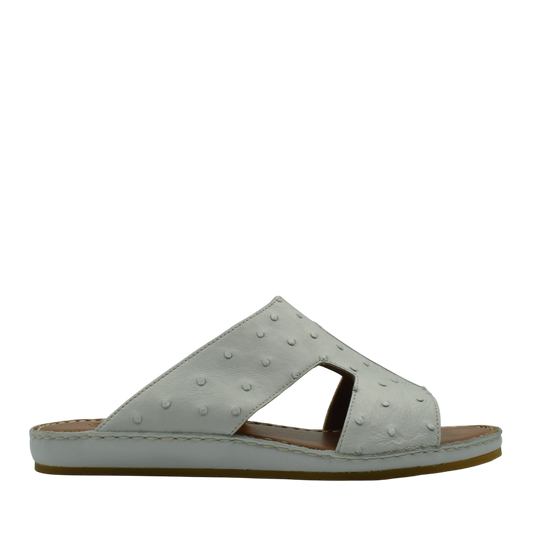 White western style edredon shoes slide sandal with textured upper and flat sole from Private Collection