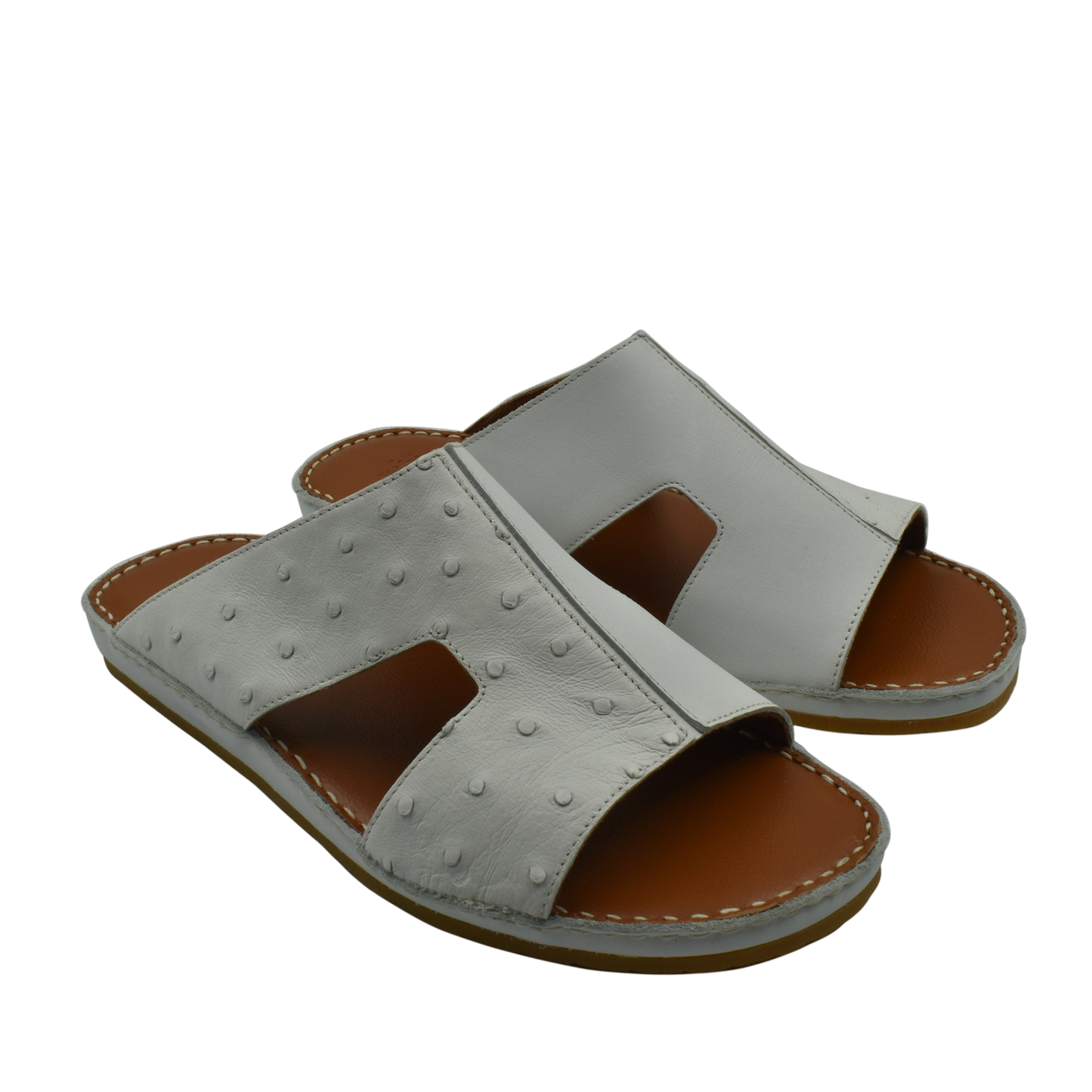 Private Collection gray leather western style edredon shoes with open toe and slip-on design