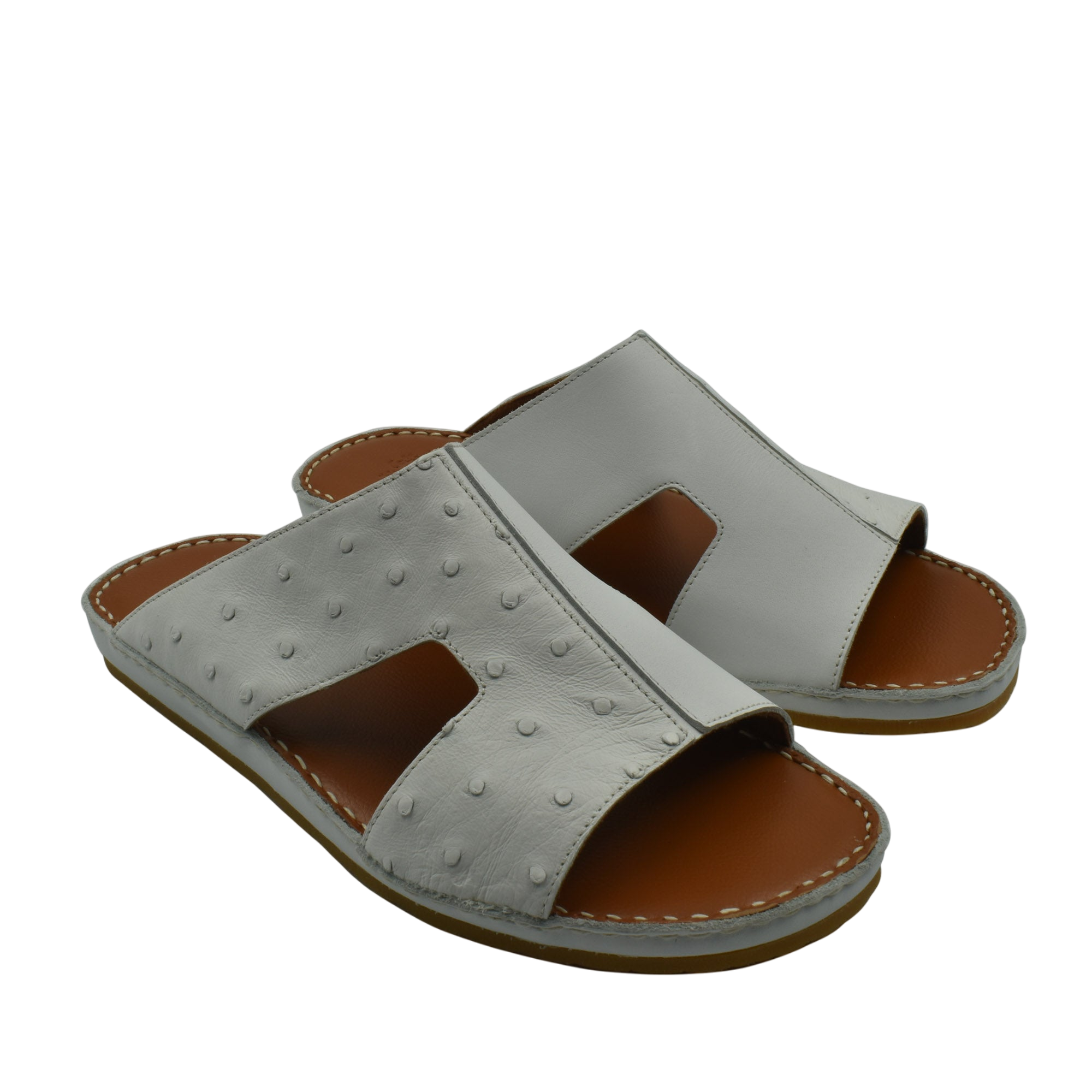 Private Collection gray leather western style edredon shoes with open toe and slip-on design