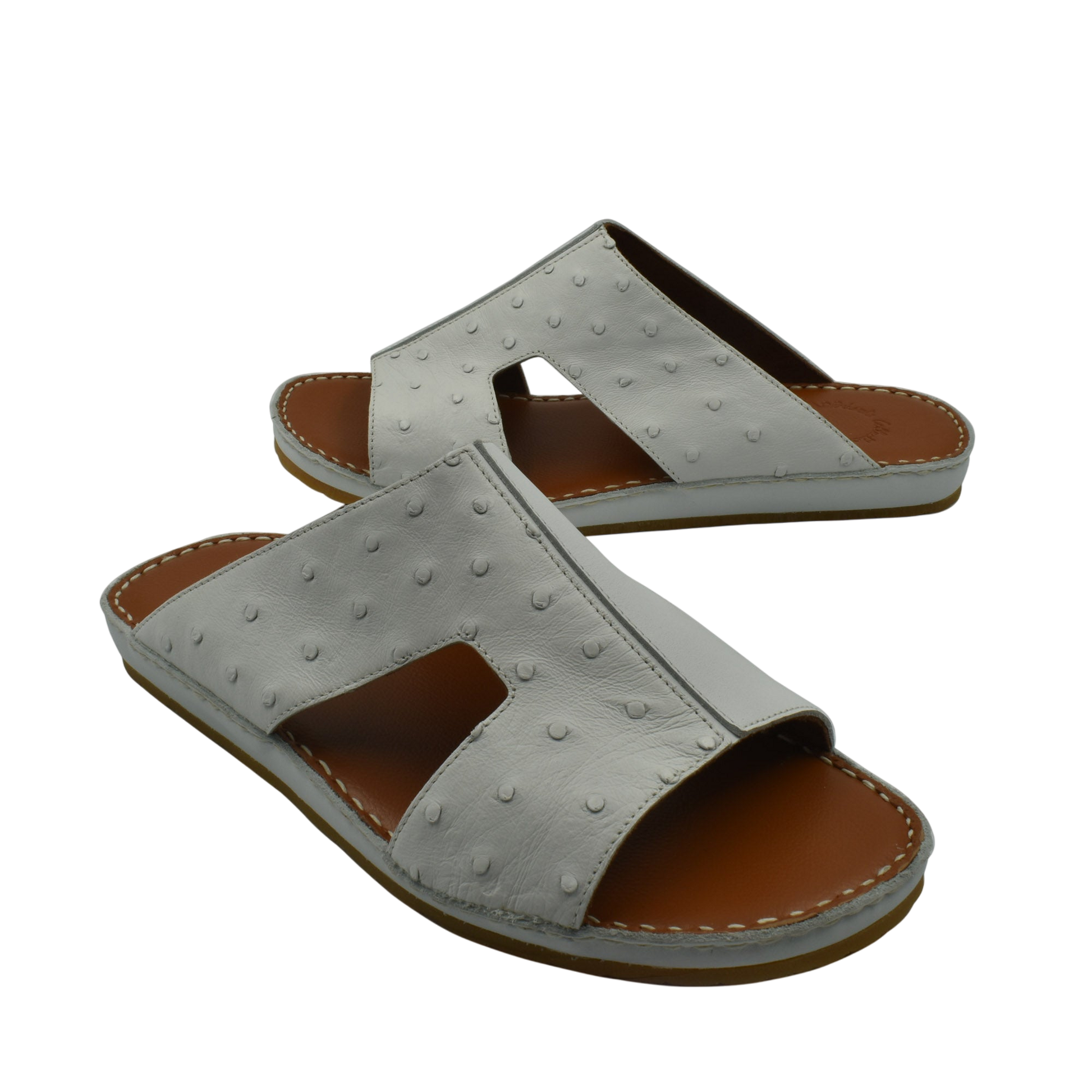 Private Collection western style edredon shoes in light gray with open toe and textured leather upper