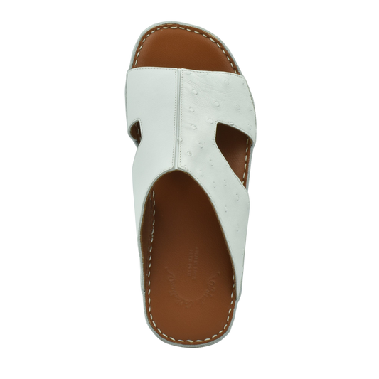 White western style edredon shoes with brown sole and stitched edges from Private Collection